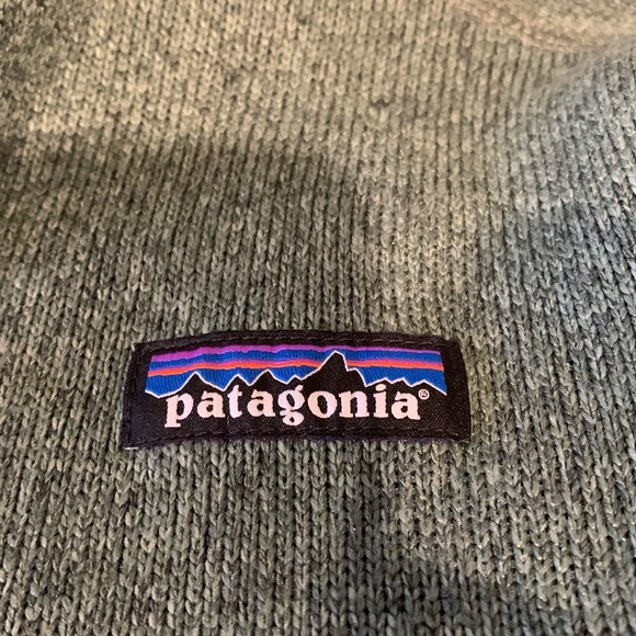 Patagonia Fleece 1/4 zip pullover sweatshirt. green. M - Picture 8 of 8